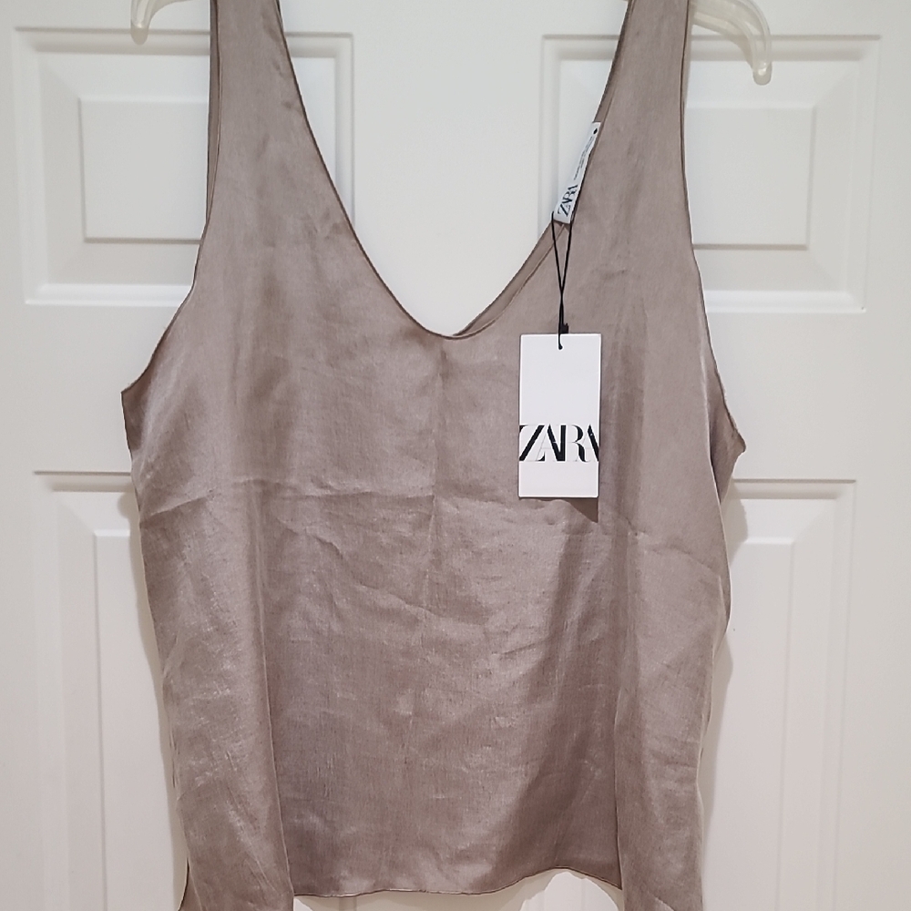 Zara Soft Satin Tank Size XXL (US--l/xl) NWT